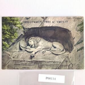 Vintage 1950s Postcard Lion of Lucerne Monument Switzerland Luzern Lowendenkmal